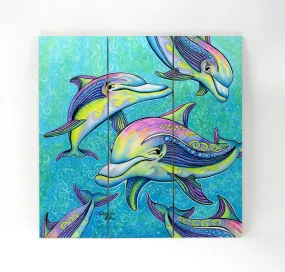 Dolphin Rainbow Art Print