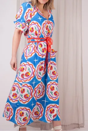 Dress with Plate Print