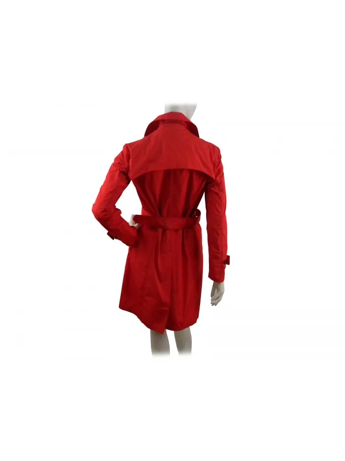 Red Trench Jacket for Women by Fabrizio Lenzi