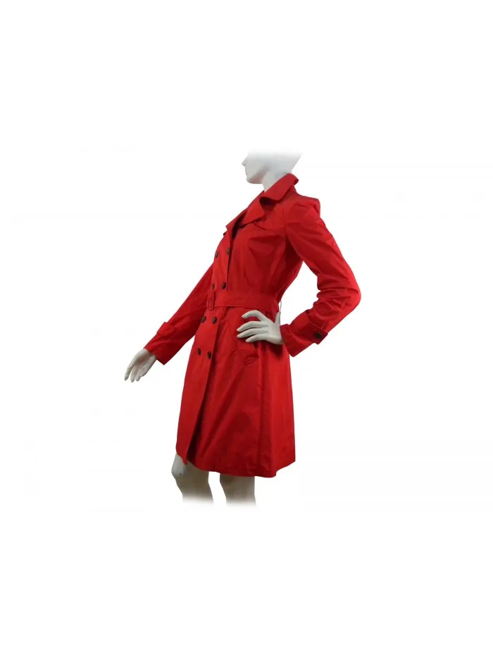 Red Trench Jacket for Women by Fabrizio Lenzi