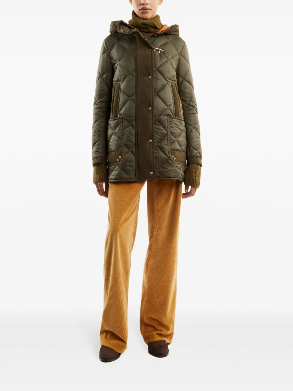 Fay Quilted Padded Parka Coat