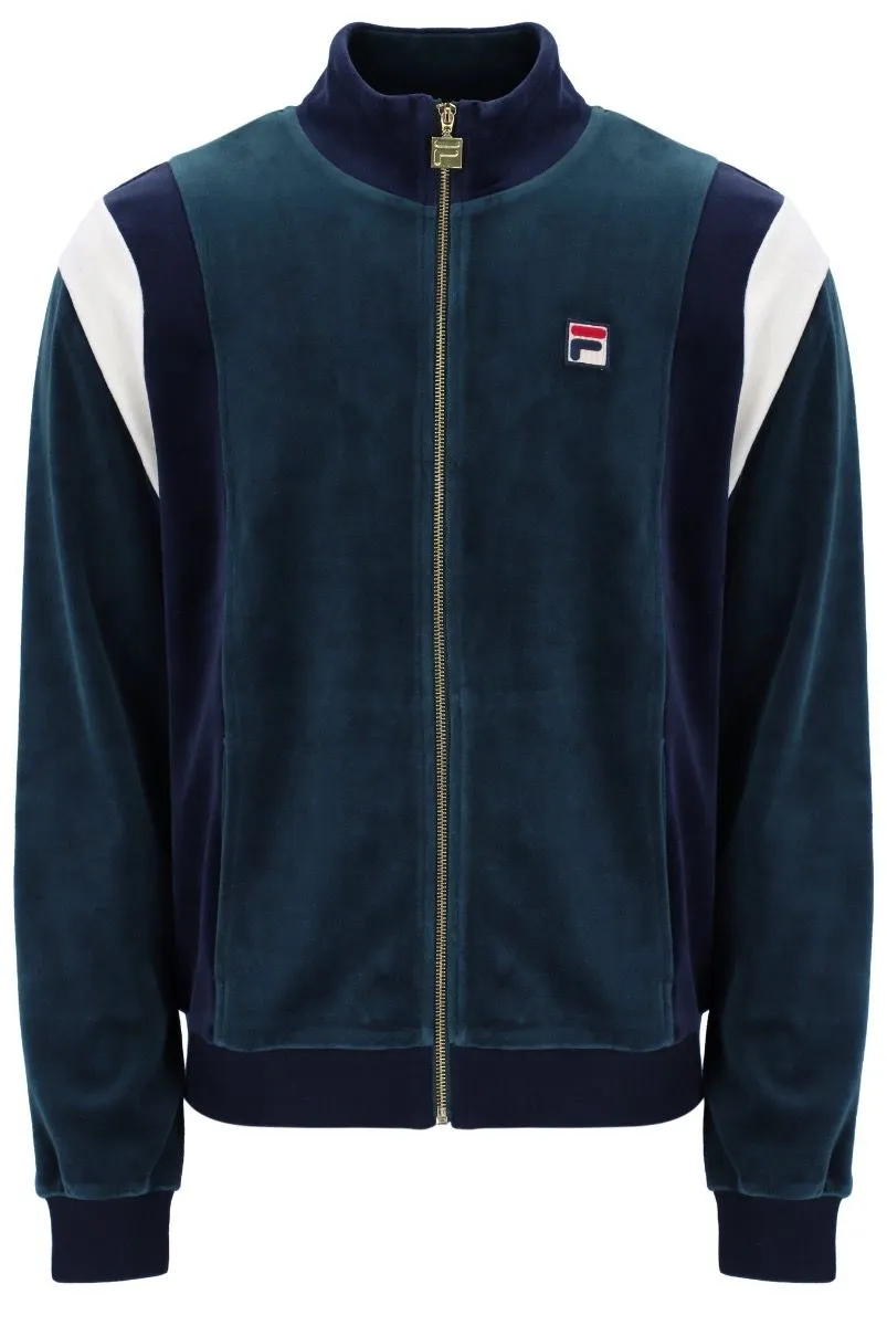 Fila Dark Teal/Navy/Egret Floyd Velour Track Jacket