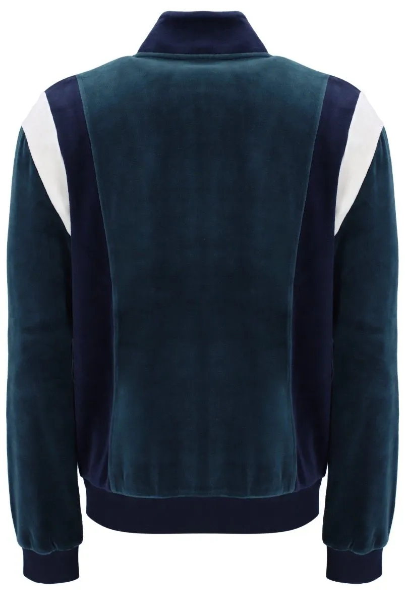 Fila Dark Teal/Navy/Egret Floyd Velour Track Jacket