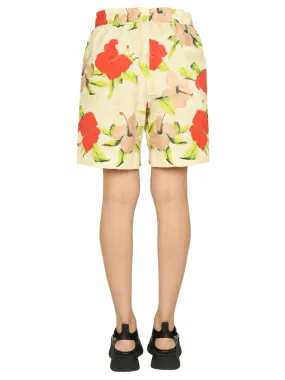 Floral Printed Ganni Shorts