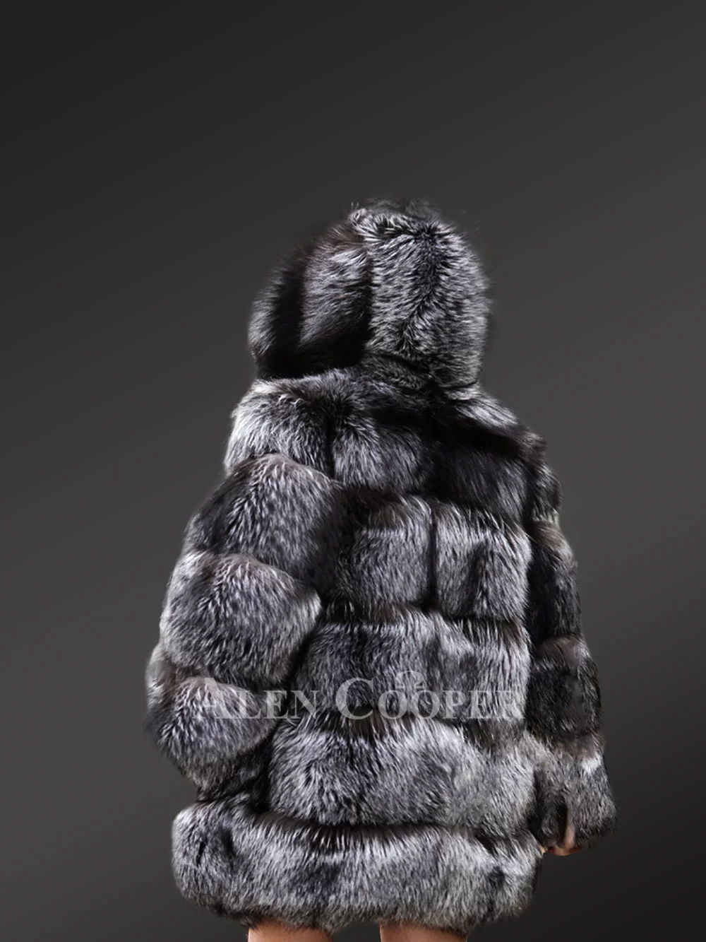 Fox Fur Hooded Women's Coat