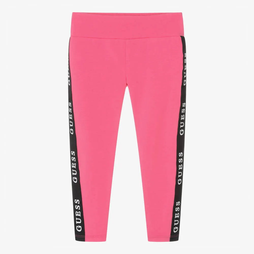 Pink Girls Cotton Leggings