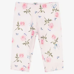 Floral Pink Leggings for Girls