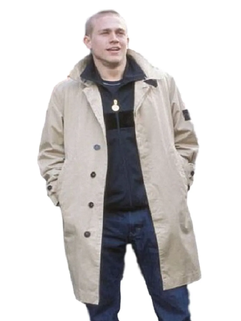 Green Street style coat by Charlie Hunnam