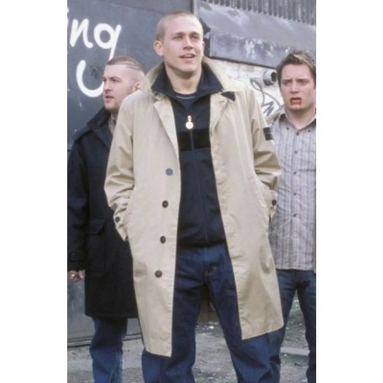 Green Street style coat by Charlie Hunnam