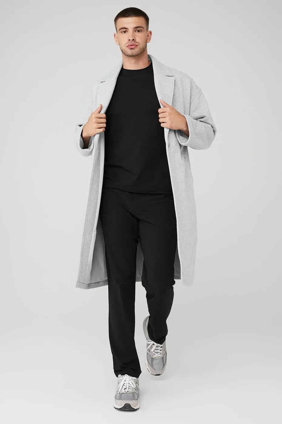 Heather Grey VIP Blazer Trench Coat Tunic - Athletic Wear