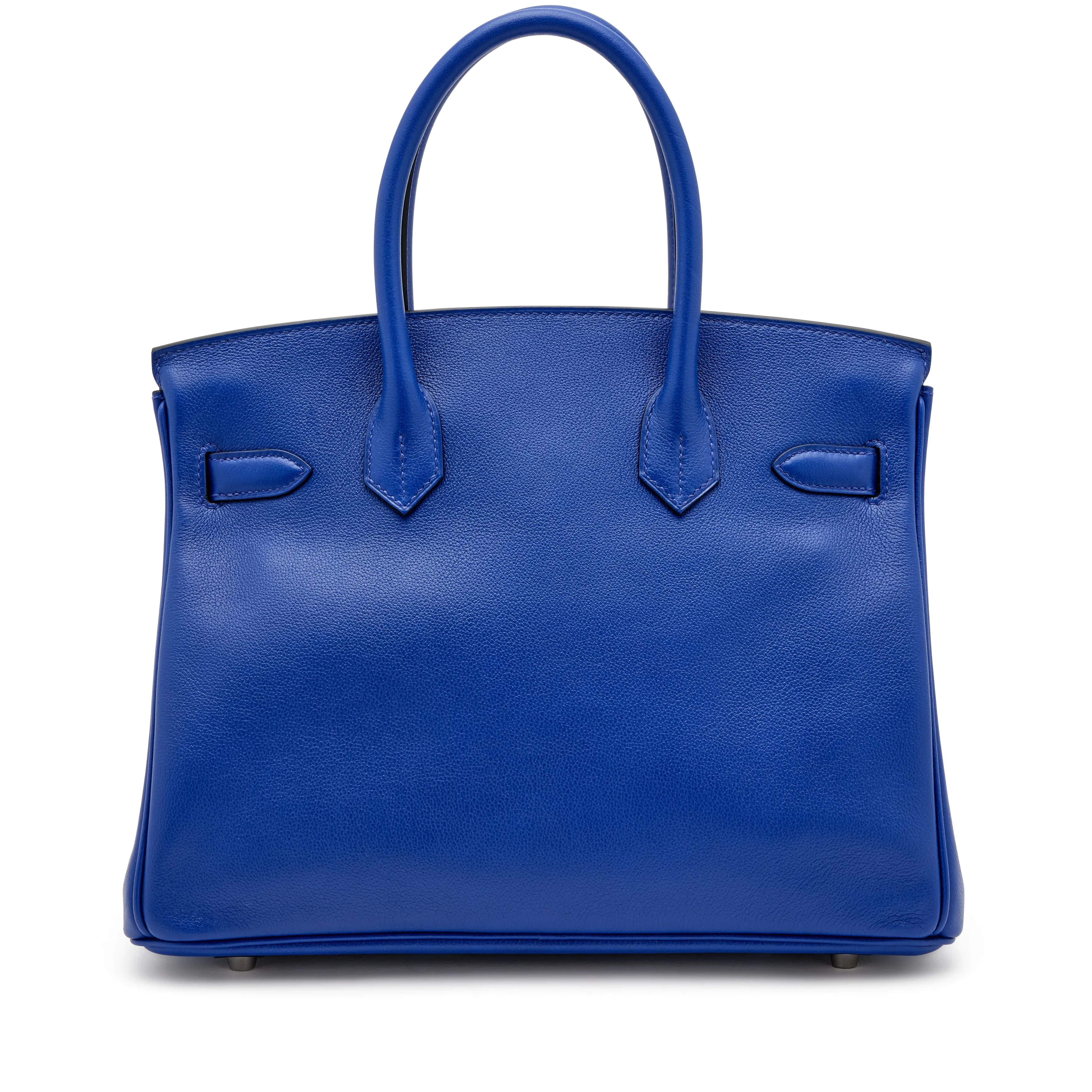 Hermès Birkin 30 Bag in Bleu Electrique Evergrain with Palladium Hardware, 2017