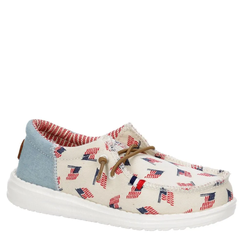 HEYDUDE Boys Wally Youth Americana Slip-On Sneaker