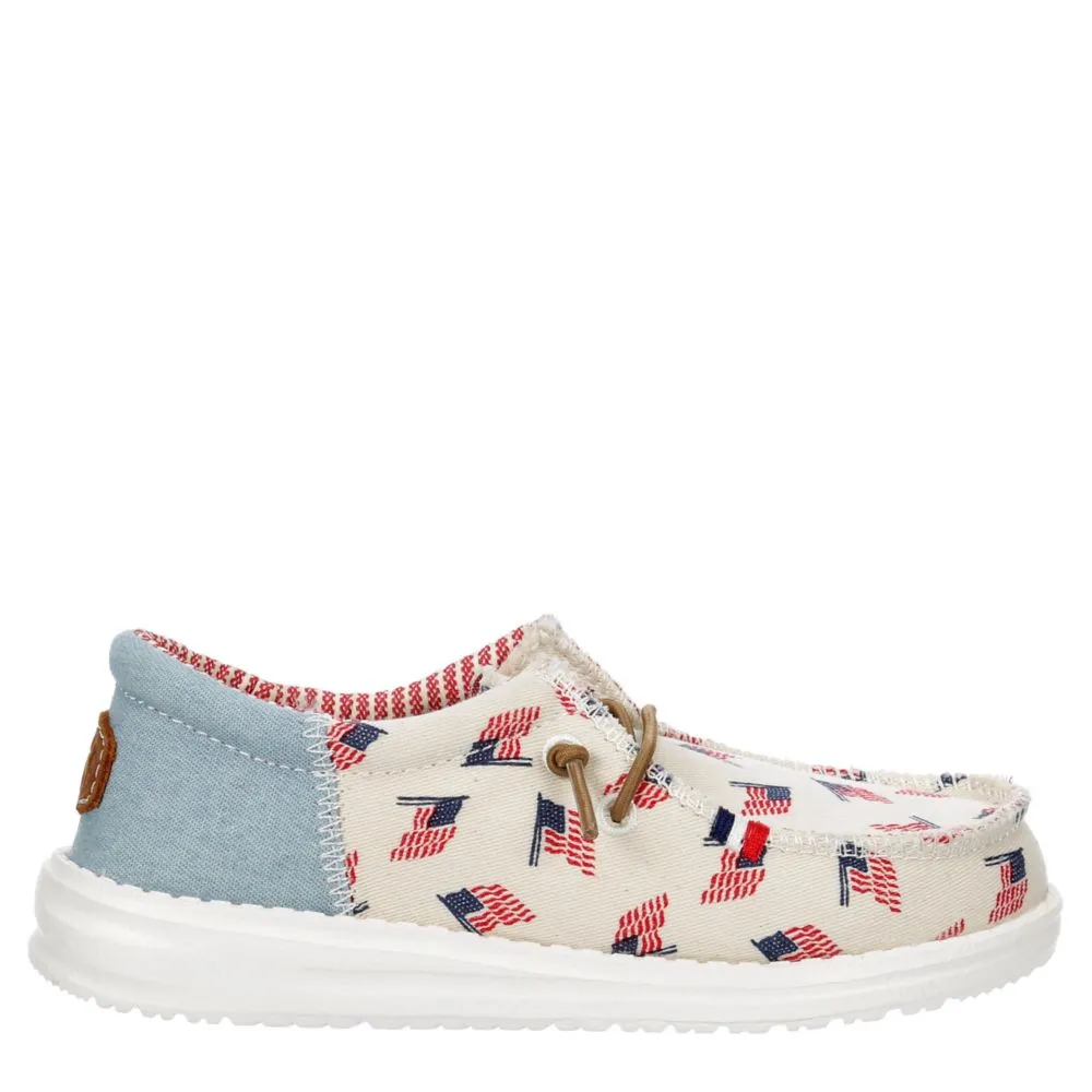 HEYDUDE Boys Wally Youth Americana Slip-On Sneaker