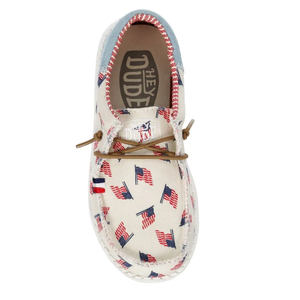 HEYDUDE Boys Wally Youth Americana Slip-On Sneaker