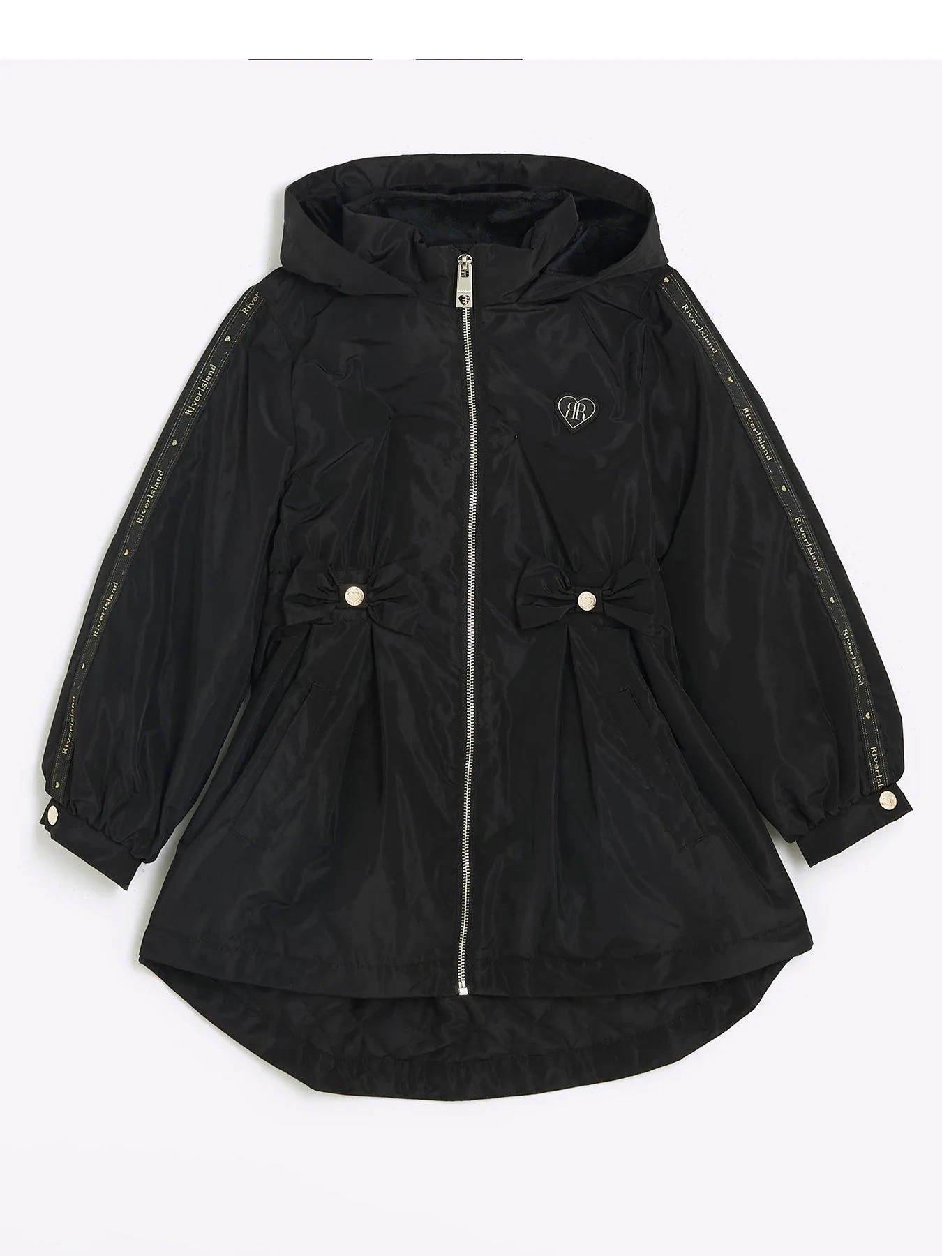 Hooded Raincoat with Elasticated Waist from River Island