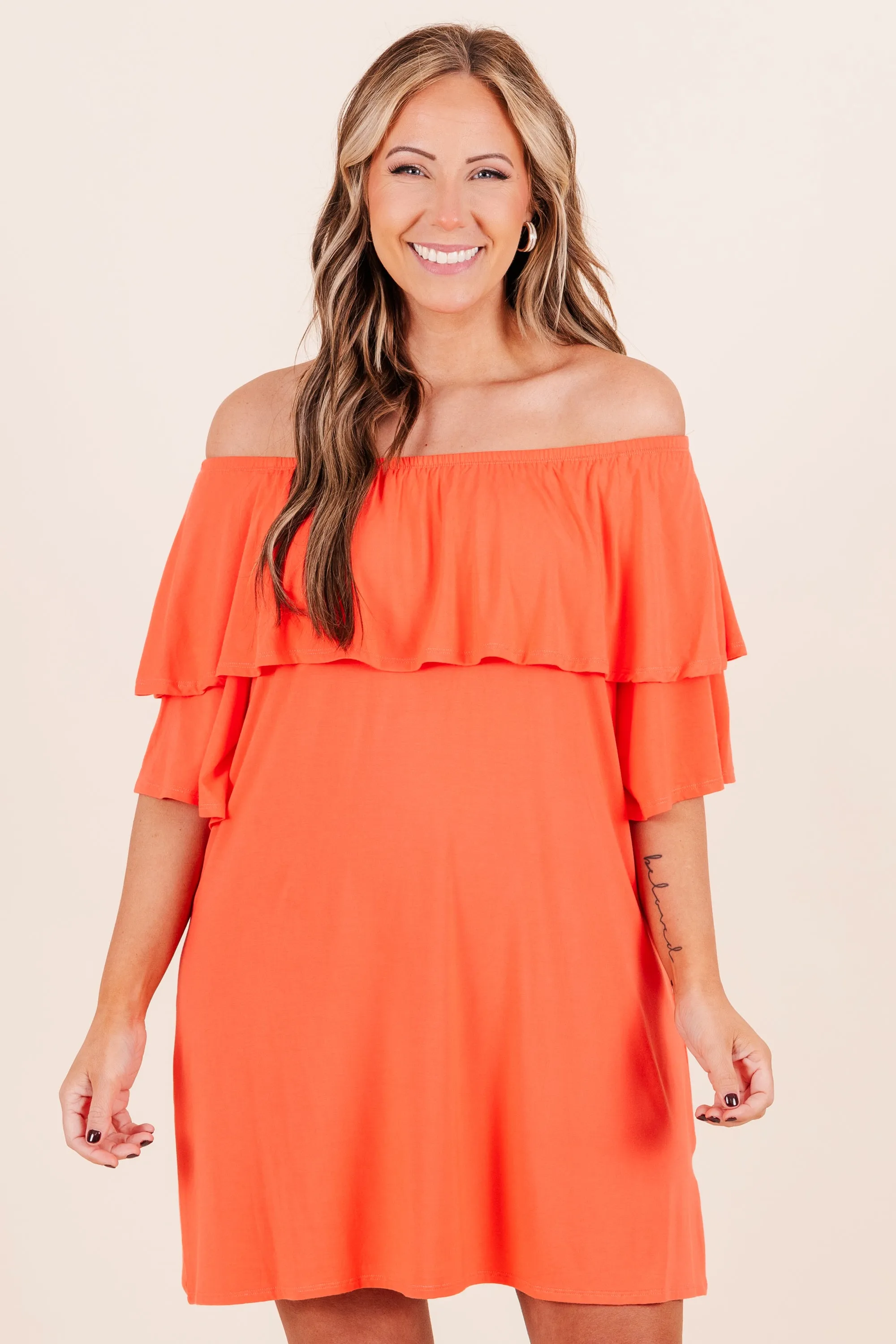 Hot Orange Dance Dress