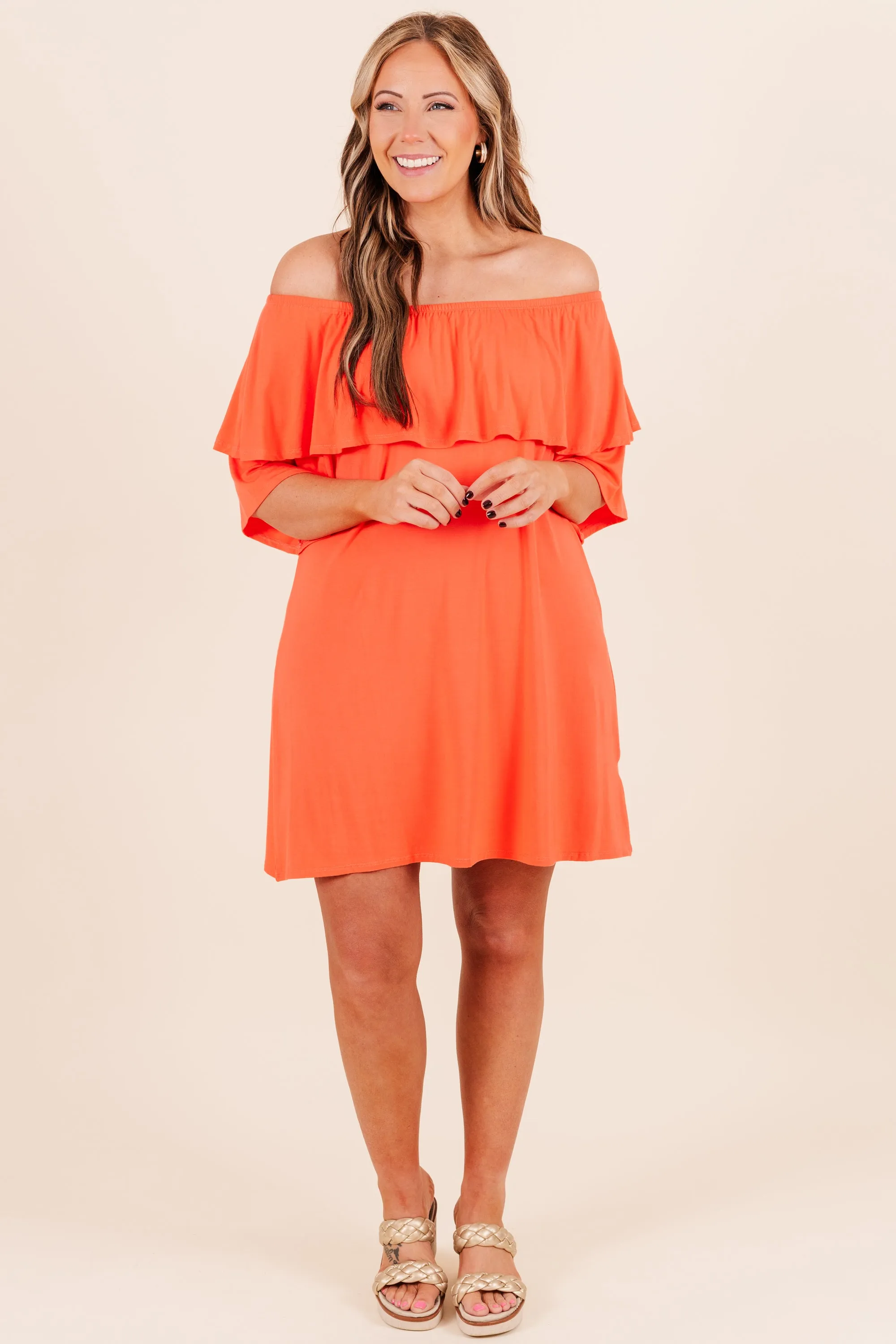 Hot Orange Dance Dress