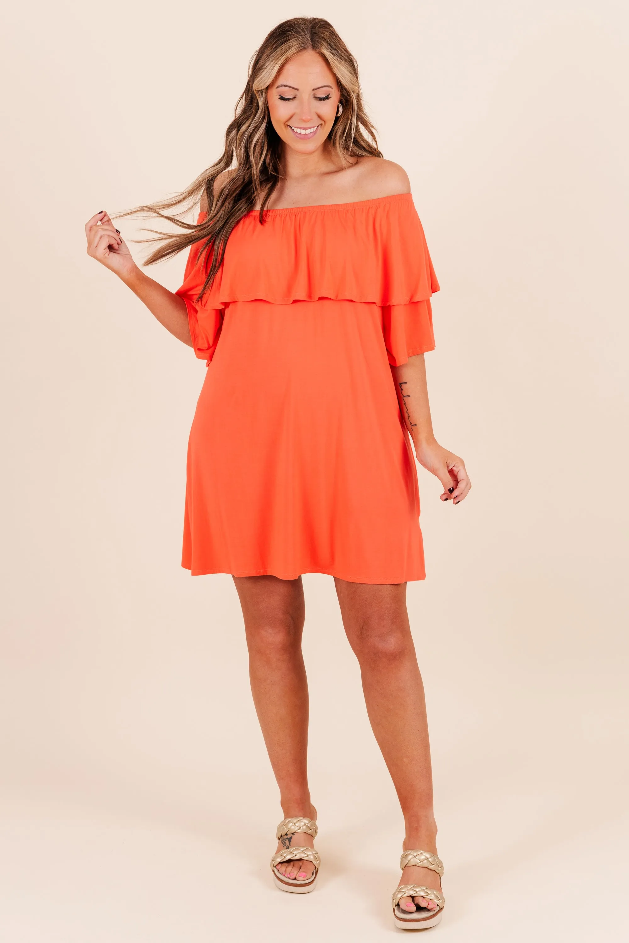 Hot Orange Dance Dress