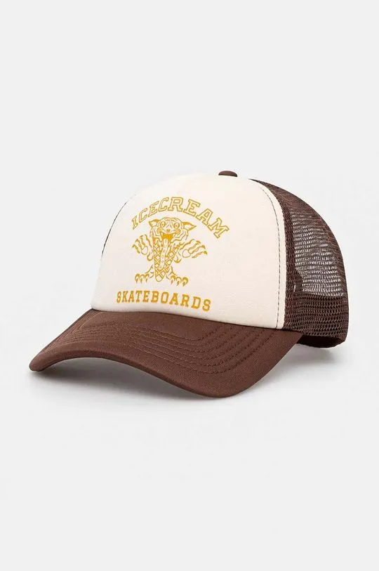 Brown ICECREAM Baseball Cap Tiger Trucker IC24264