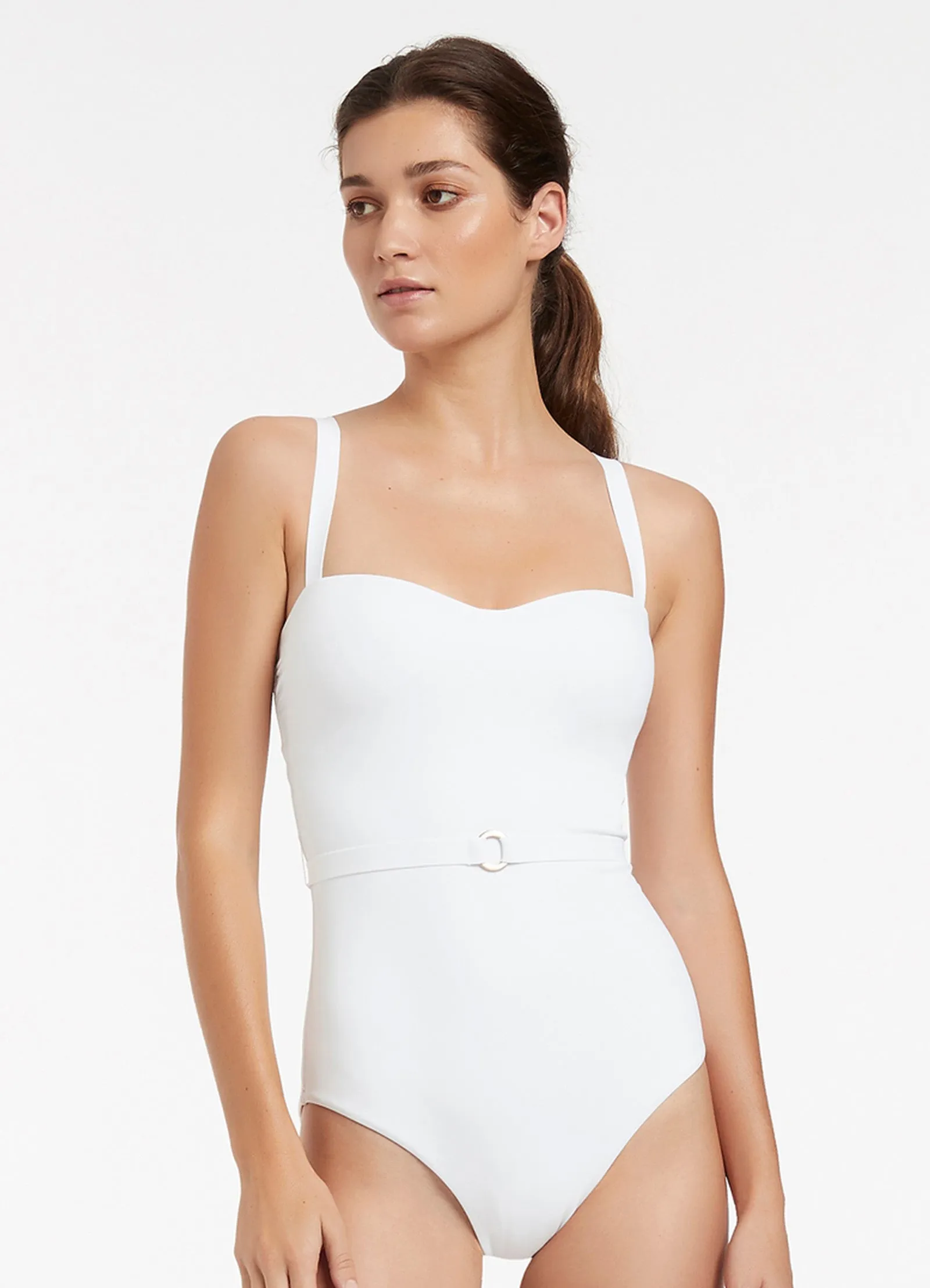 Jetset Infinity Tank One Piece Swimsuit - White