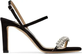 Jimmy Choo Meira crystal embellished sandals in Black