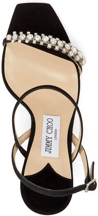 Jimmy Choo Meira crystal embellished sandals in Black