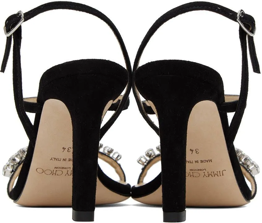 Jimmy Choo Meira crystal embellished sandals in Black