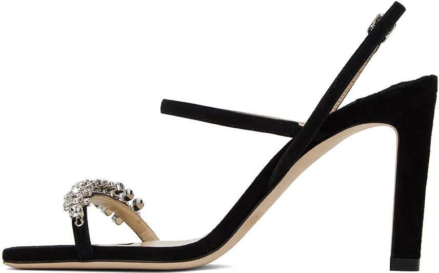 Jimmy Choo Meira crystal embellished sandals in Black