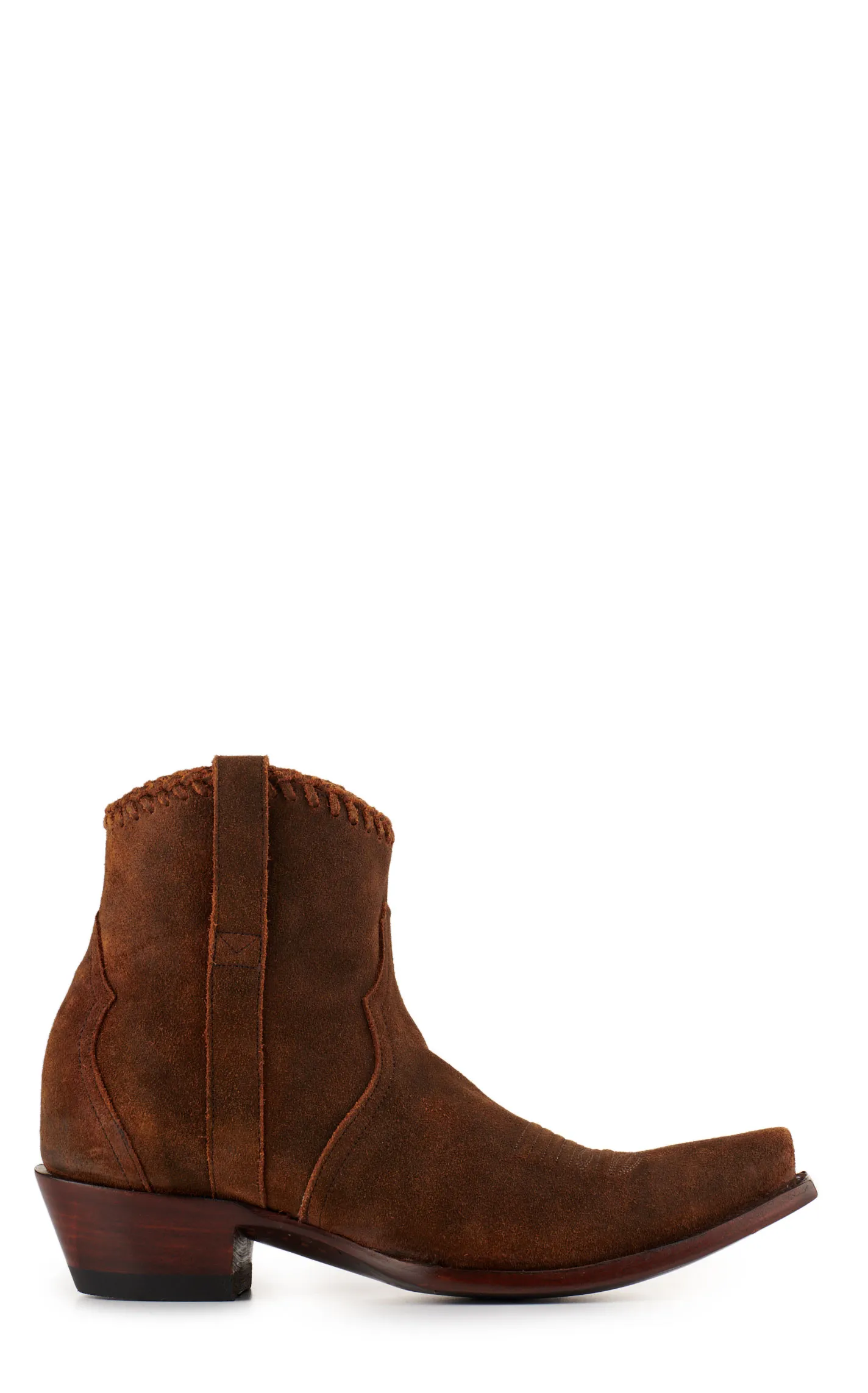 JRC & Sons Women's Brown Suede Water-Resistant Snip Toe Booties