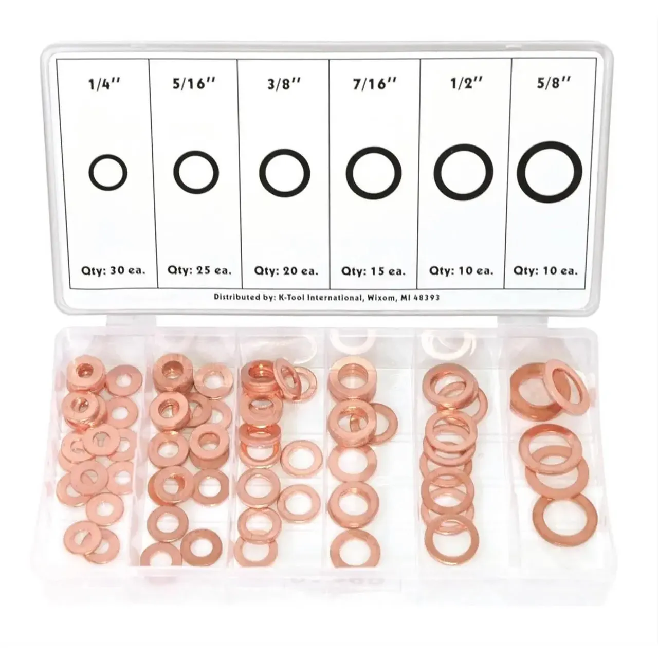 K Tool Copper Washer 110 Piece Assortment