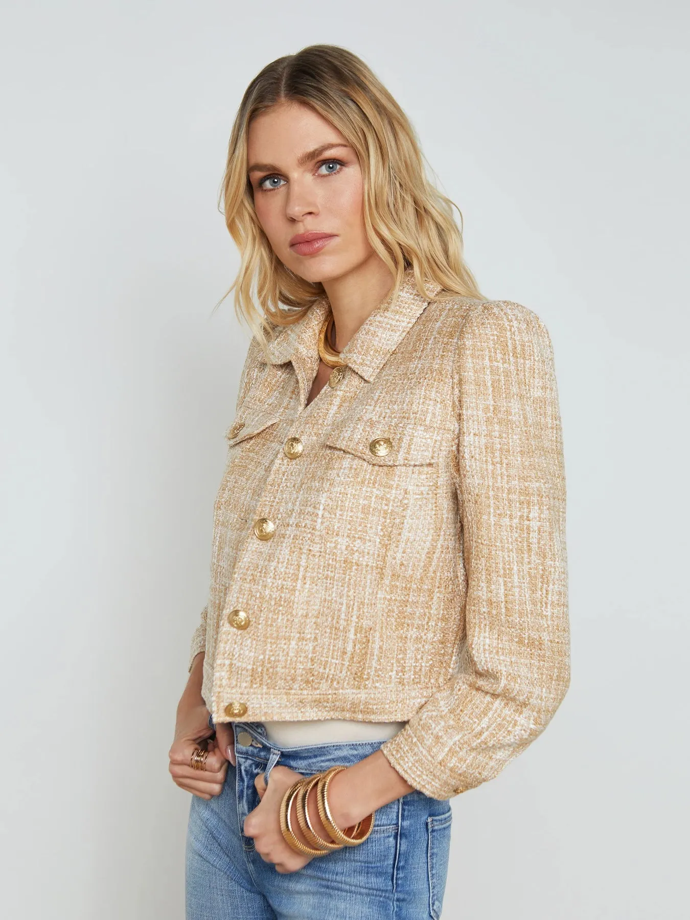 Kasey Bone Tweed Jacket