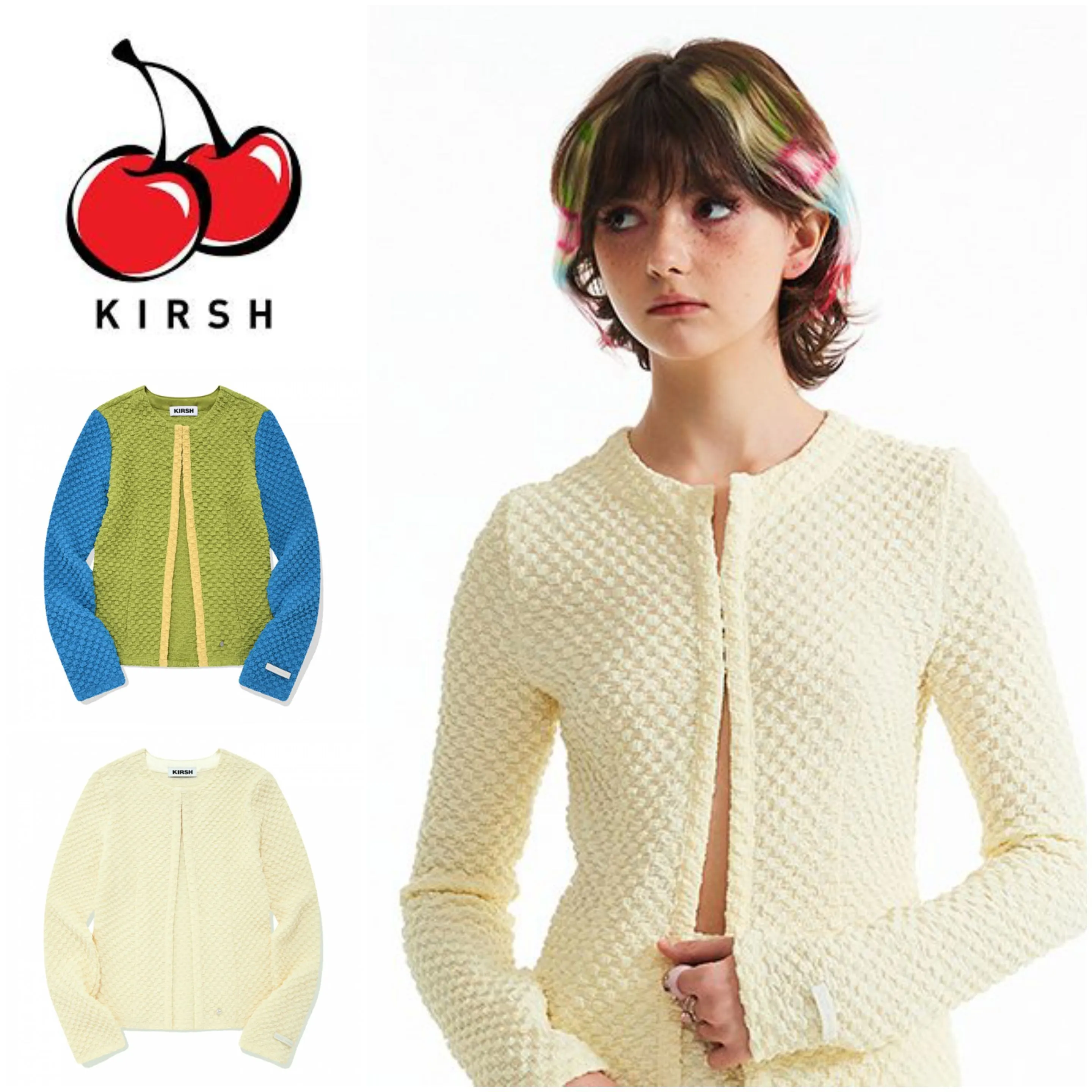 KIRSH Unisex Cardigans with Long Sleeves and Urban Style Logo