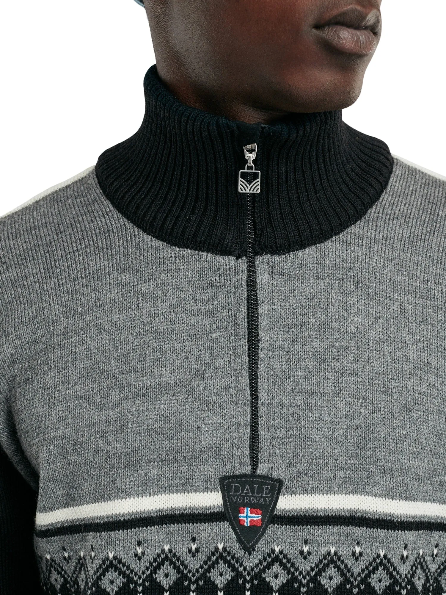 Lahti sweater for men in black by Dale of Norway.