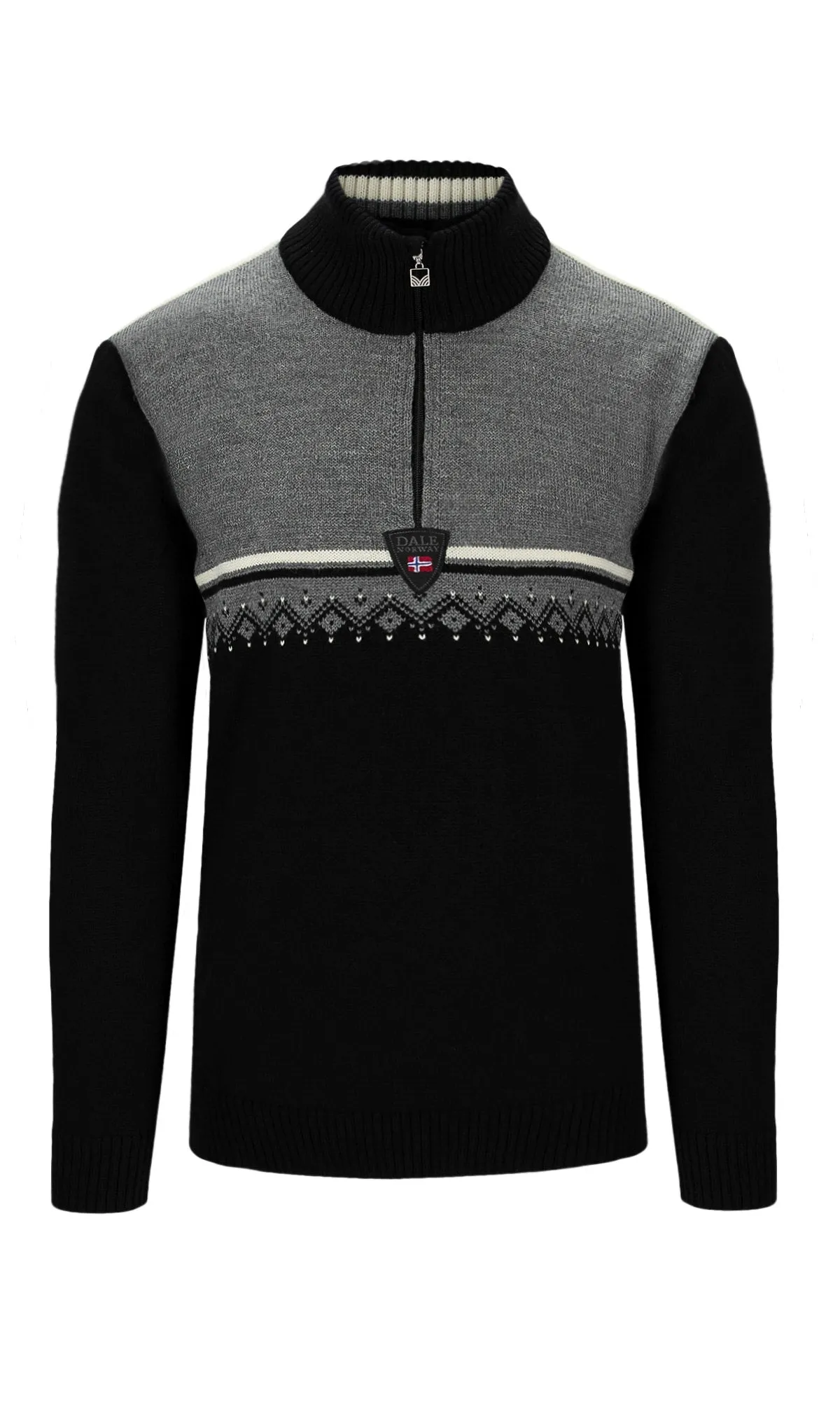 Lahti sweater for men in black by Dale of Norway.