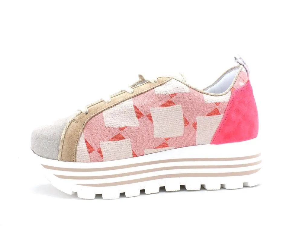 LAKE Pink Platform Bowling Running Sneaker - D25-BOW