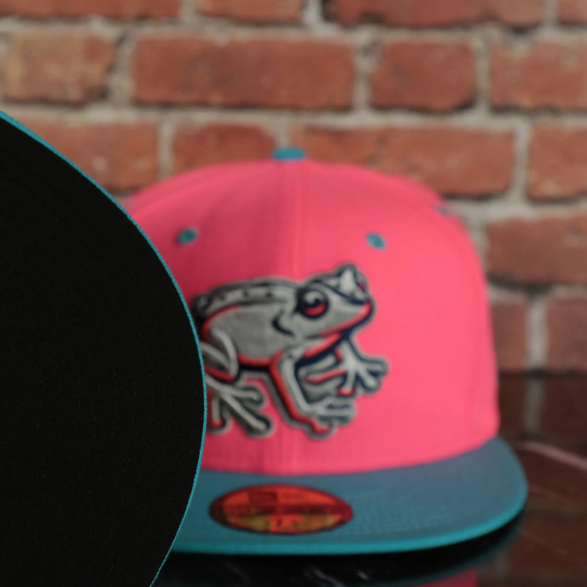 Lehigh Valley Ironpigs Coqui Copa De La Diversion 2023 Pink and Blue 5950 Fitted Cap