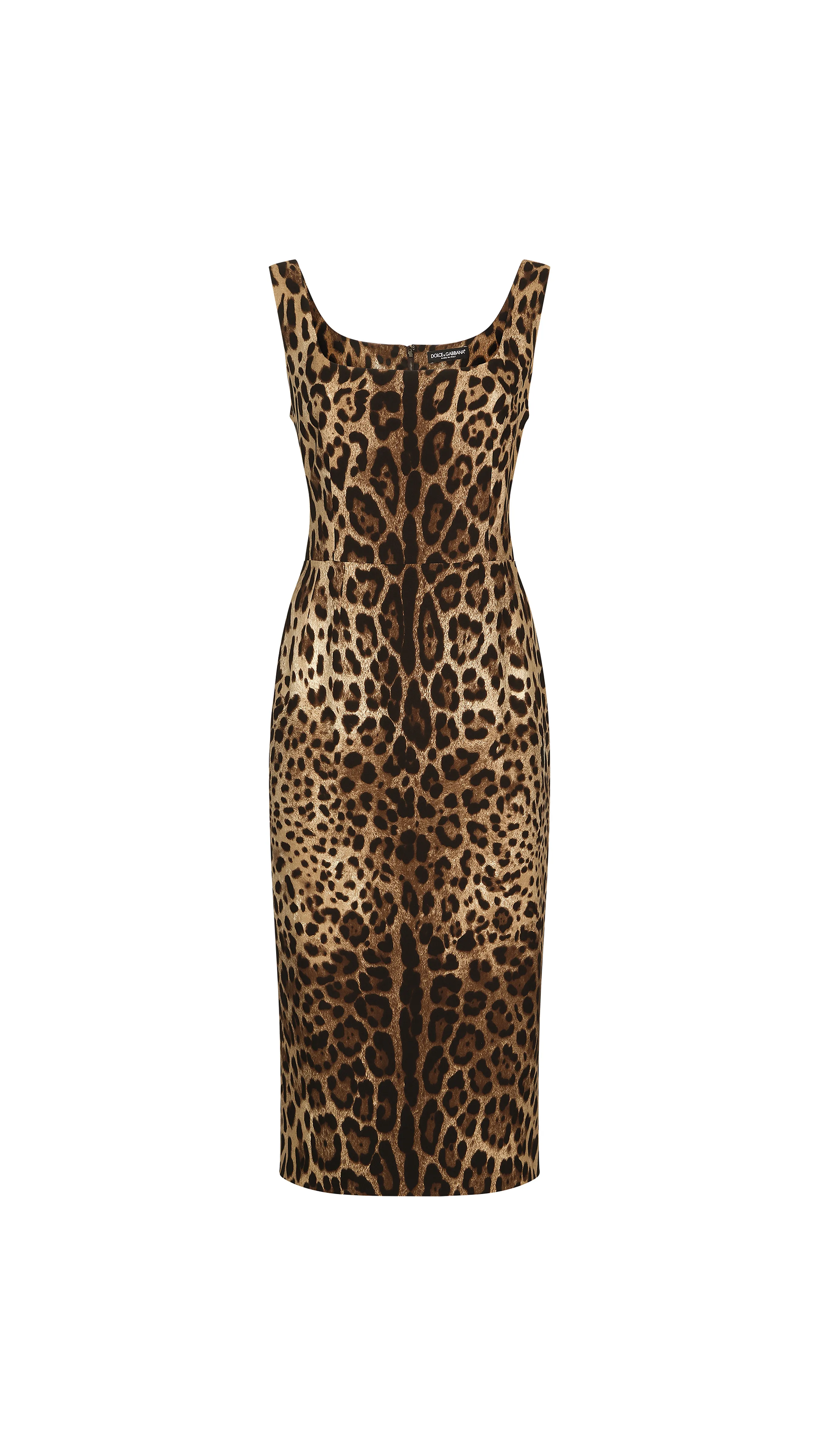 Leopard Charmeuse Midi Dress