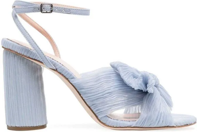 Loeffler Randall plissé detail sandals in Blue