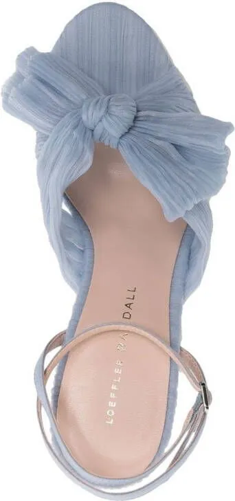 Loeffler Randall plissé detail sandals in Blue