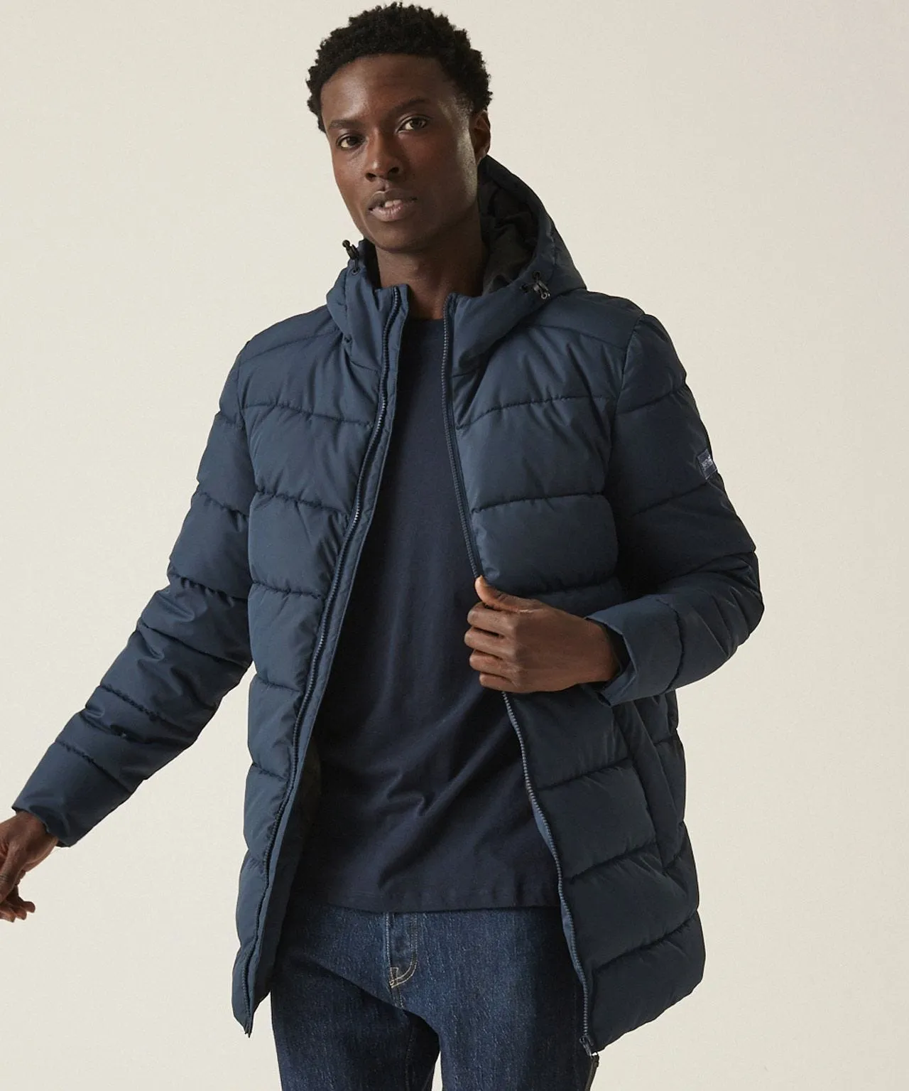 Long Quilted Mens Coat