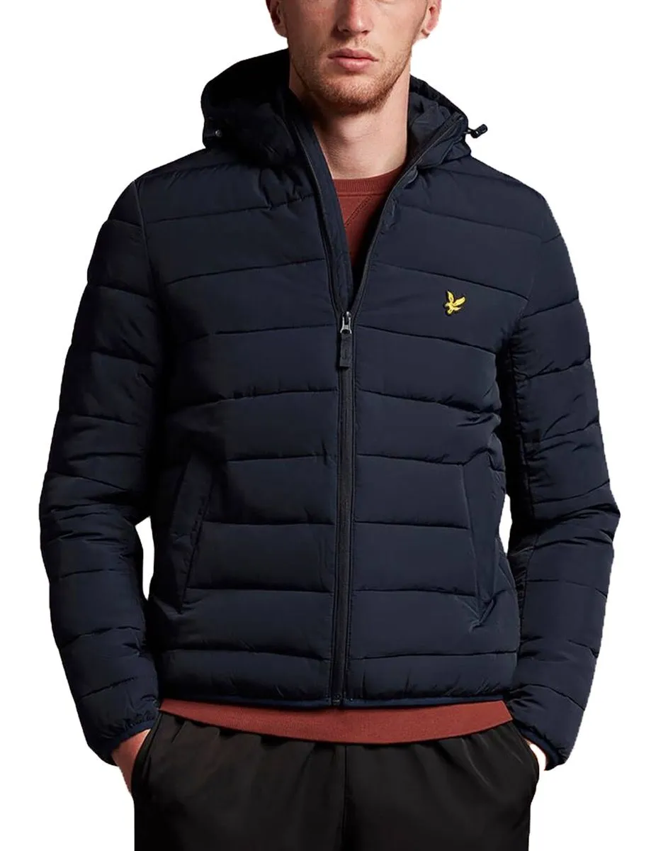 Lyle and Scott Hooded Puffer Jacket in Dark Navy