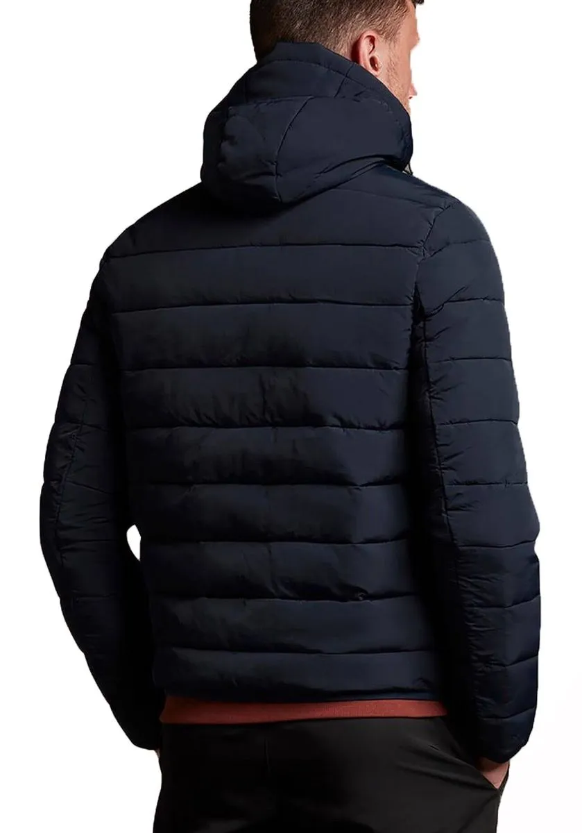 Lyle and Scott Hooded Puffer Jacket in Dark Navy