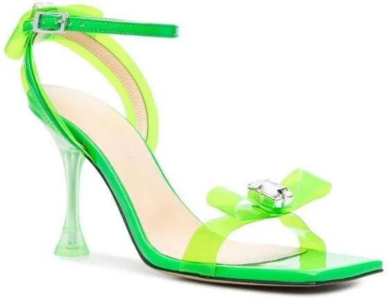 MACH & MACH transparent open-toe sandals in Green