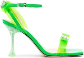 MACH & MACH transparent open-toe sandals in Green