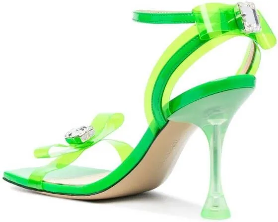 MACH & MACH transparent open-toe sandals in Green