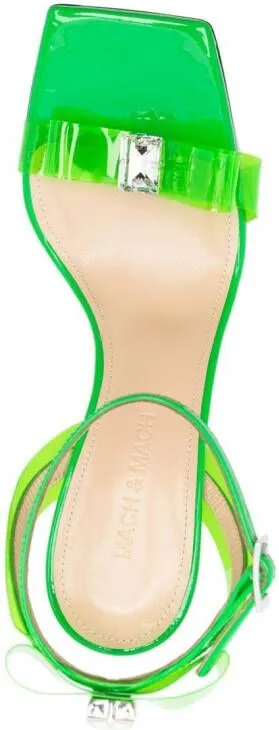 MACH & MACH transparent open-toe sandals in Green