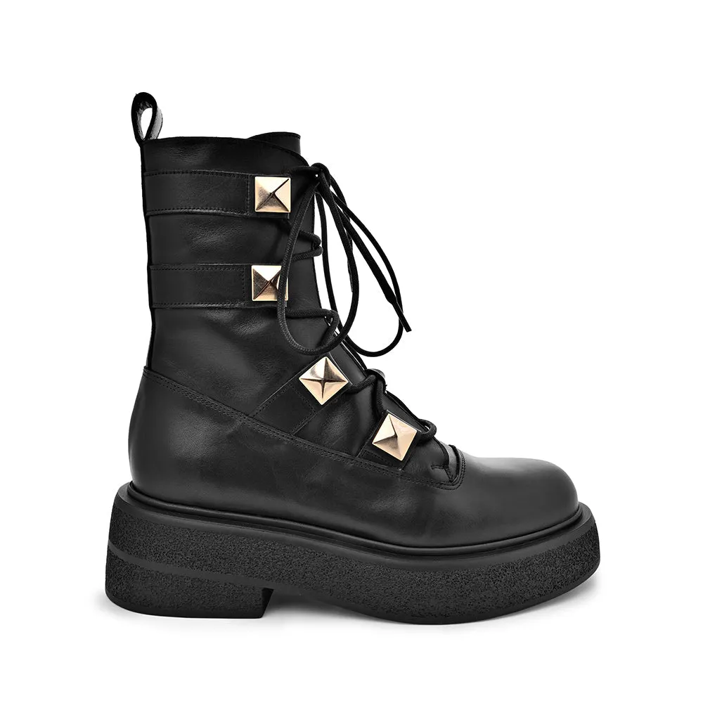 Maki Pyramid Stud Combat Boots