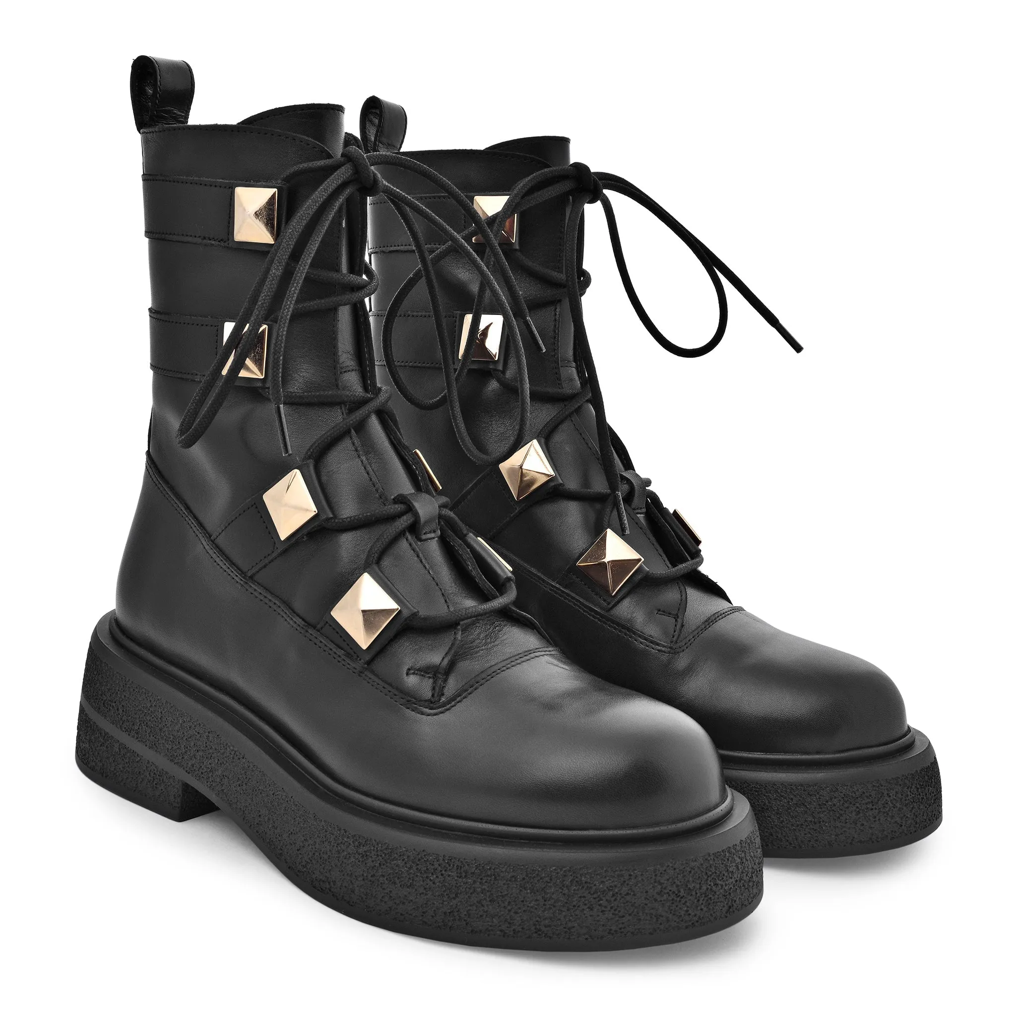 Maki Pyramid Stud Combat Boots