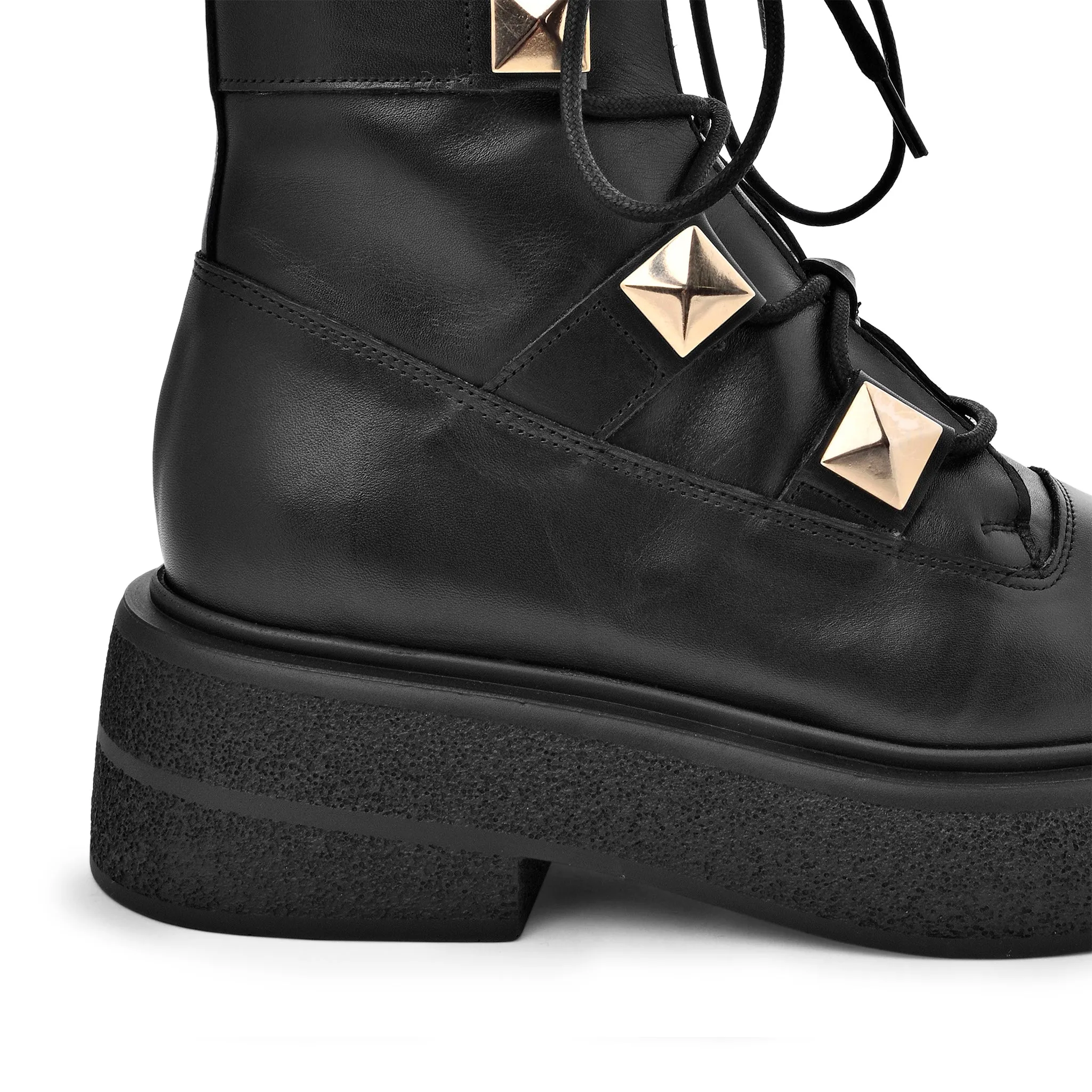 Maki Pyramid Stud Combat Boots