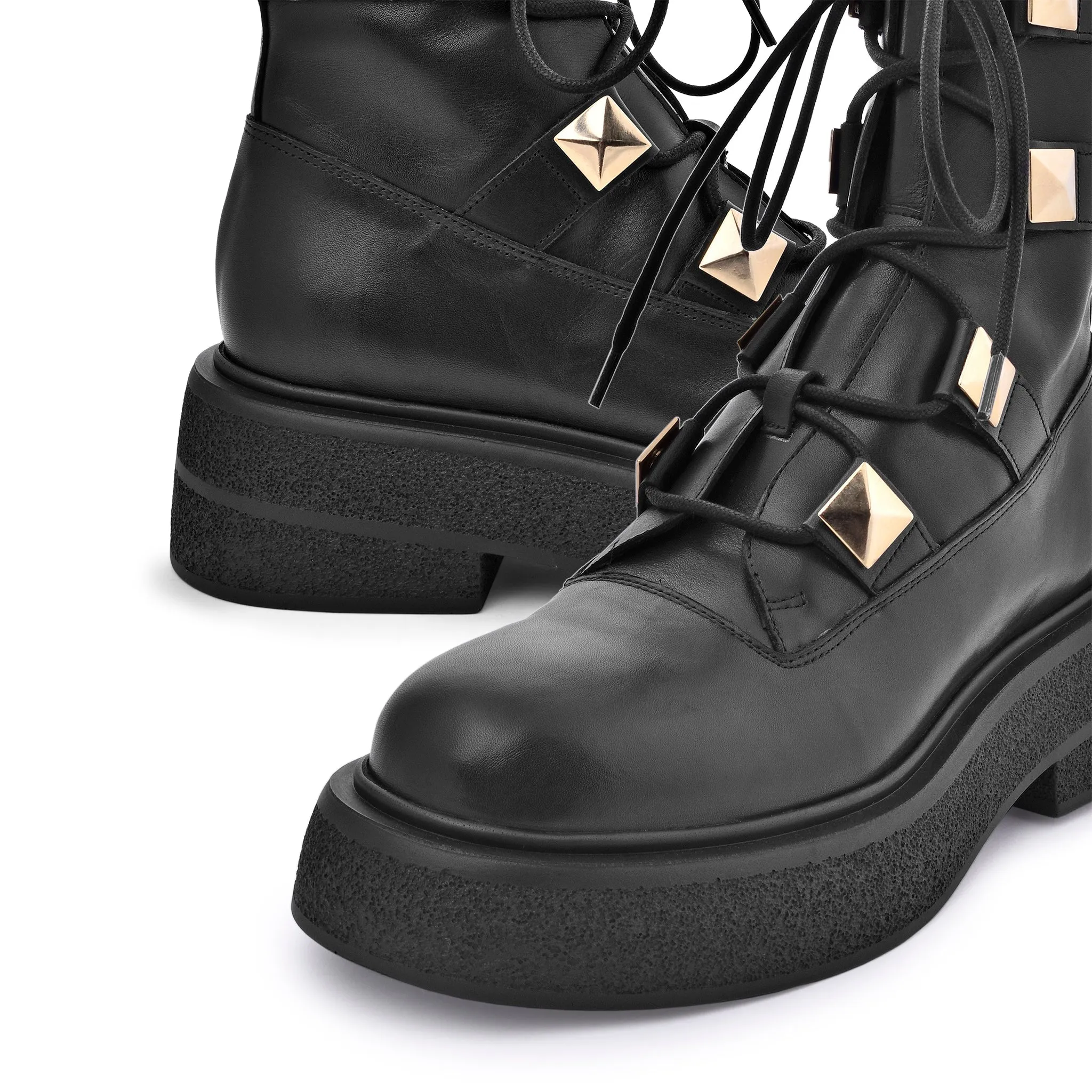 Maki Pyramid Stud Combat Boots